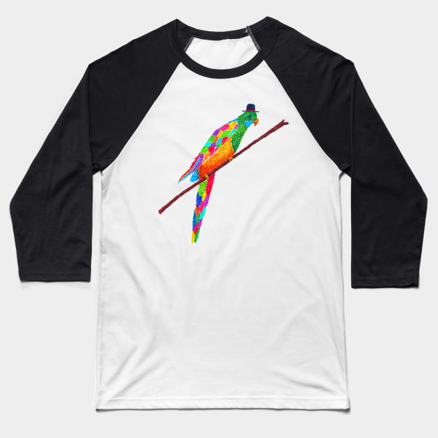 A Parrot Baseball T-Shirt by AgniArt